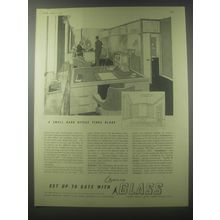 1954 Chance Glass Ad - A small dark office finds glass