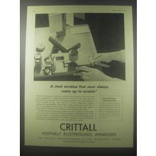 1954 Crittall Windows Ad - A steel window that must always come up to scratch