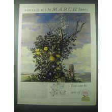 1954 Shell Oil Ad - Shellguide to March lanes