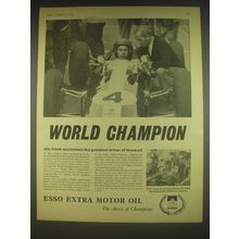 1963 Esso Extra Motor Oil Ad - World Champion Jim Clark acclaimed the greatest
