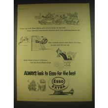 1963 Esso Extra Petrol Ad - Team up with Esso Extra and you're truly on the ball