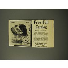 1954 L.L. Bean Advertisement - Free Fall Catalog ready August 5
