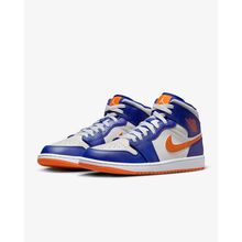 New Mens 18 NIKE Air Jordan 1 Mid Game Royal Orange Phantom Shoes FD1029-400