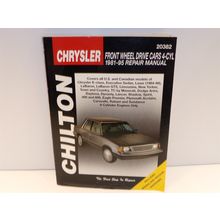 1981 - 95 Chrysler Front Wheel Drive Cars 4 Cyl Chilton Laser Lebaron Daytona +