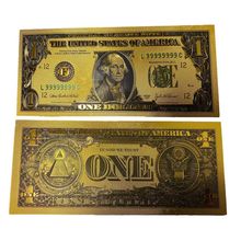 Premium Replica 1 Dollar Paper Money Bill 24k Gold Plated Fake Currency Bankn...