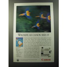 1992 Canon Color Laser Copier Advertisement - Scarlet Macaw