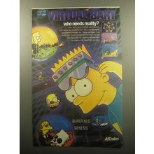 1994 Acclaim Virtual Bart Video Game Advertisement - who needs reality?