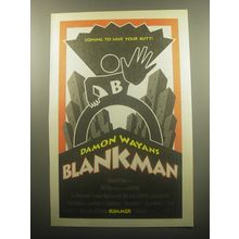 1994 Blankman Movie Ad - Coming to save your butt! Damon Wayans Blankman