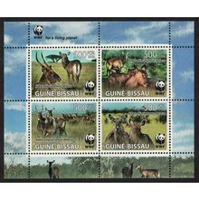 Guinea-Bissau WWF Defassa Waterbuck MS 2008 MNH MI#3919-3922
