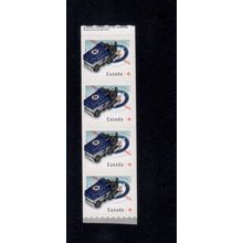 2779i - Winnipeg Jets - Coil end strip of 4, MNH, Canada Stamp