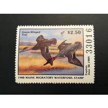 ICOLLECTZONE US 1988 Maine ME5 Single Duck Stamp VF NH