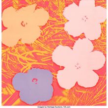 lfANDY WARHOL (American, 1928-1987). Flowers, 1970. Art Gallery Poster Canvas Pr