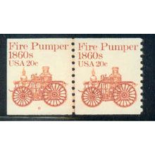 1908 20c Fire Pumper Very Fine MNH Dry Gum CNP Left 8 A02179