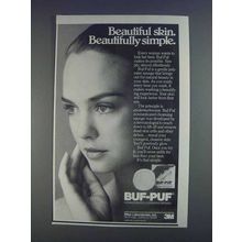 1980 Buf-Puf Cleansing Sponge Ad - Beautiful Skin