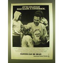 1980 American Cancer Society Ad - Otto Graham