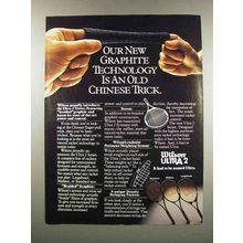 1983 Wilson Ultra 2 Tennis Racket Ad - Chinese Trick