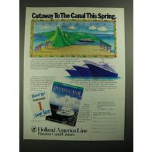 1987 Holland America Line Ad - Cutaway to The Canal