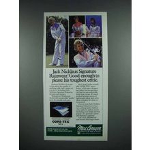 1988 MacGregor Jack Nicklaus Signature Rainwear Ad - Please Toughest Critic