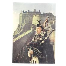 PIPER, EDINBURGH CASTLE, SCOTLAND. vintage unused postcard =