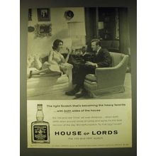 1960 House of Lords Scotch Ad - light Scotch that's becoming the heavy favorite