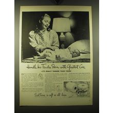 1947 Scott ScotTissue Toilet Paper Ad - Handle his tender skin