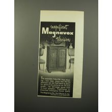 1950 Magnavox Modern Theatre Television Ad - Magnificent Magnavox Television