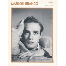 Marlon Brando Astrology USA Actor Rare Italian 8" x 5" Film Photo Card