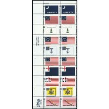 1354a, MNH Large Color Shift & Misperfed Error P.B. of 20 Stamps - Stuart Katz