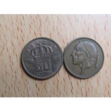 Belgium 1956 50 Centime Belgie (Dutch - Flemish Text) Coin