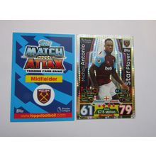 355. Michail Antonio FOIL West Ham United Match Attax 2017/18 Football Card EF1