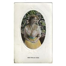Miss Phyllis Dare, Actress, Embossed Postcard.