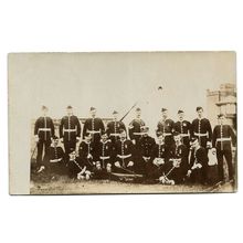 Postcard British Army unknown infantry regiment soldiers group medics c. 1900s