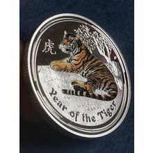 Year of the Tiger Silver coin comes in a protective plastic case Australian