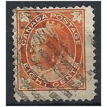 Canada 1897 SG148 8c Orange Good+ Used . .