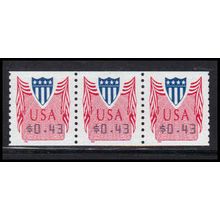 CVP33 43c Shield Very Fine MNH Strip of 3 PA5355