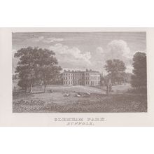 Glemham Park Suffolk Manor Painting Postcard