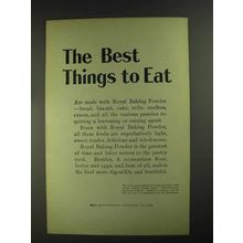 1903 Royal Baking Powder Ad - The Best Things to Eat