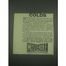1932 Musterole Ointment Ad - Colds