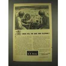 1948 U.S. Army Ad - Where Will You Have Your Telephone