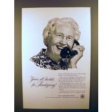 1954 Bell Telephone Ad - All Invited for Thanksgiving