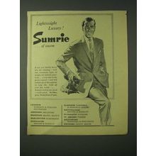 1960 Sumrie Suit Ad - Lightweight luxury! Sumrie Éof course