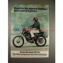 1972 Harley Davidson TX-125 Motorcycle Ad, Discover!!