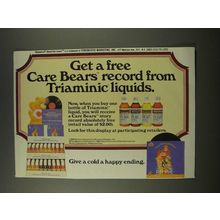 1986 Triaminic Liquid Cold Medicine Ad - Care Bears