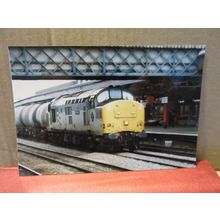 unknown diesel engine pulling freight photograph railway station 10 x 15 cms. =