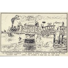 The Southwold Express Train Lifeboat Suffolk Old Poster Postcard