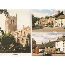 Syston Leicester Shops BT Phone Box 1980s Leicester Postcard