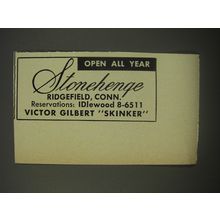 1956 Stonehenge Inn Advertisement - Open all Year