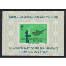Turkish Cyprus 5th Anniversary of Turkish Peace Operation in Cyprus MS 1979
