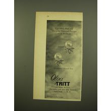 1961 Olga Tritt Jewelry Advertisement - Pearl and Marquise Diamond Earclips set
