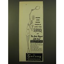 1961 The Tuscany Hotel Ad - More and more people like the service